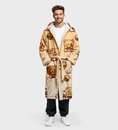 Burger Bear sherpa robe