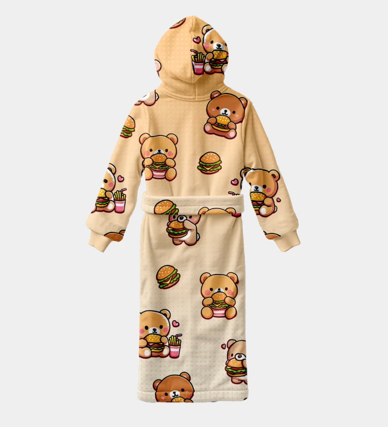 Burger Bear sherpa robe