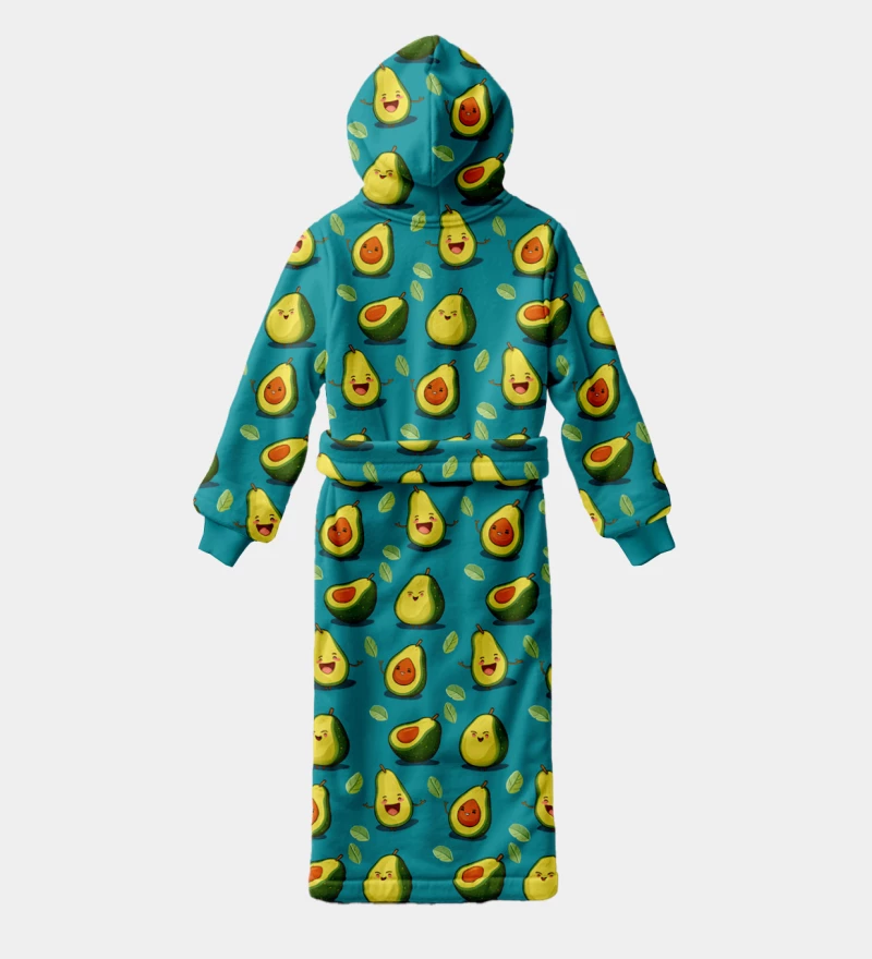 Happy Avocado sherpa robe