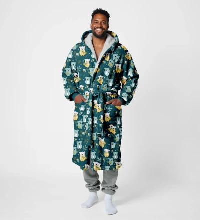 Koala Pattern sherpa robe