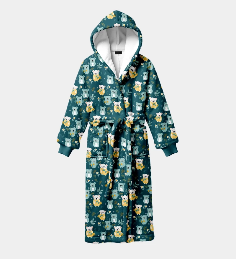 Koala Pattern sherpa robe