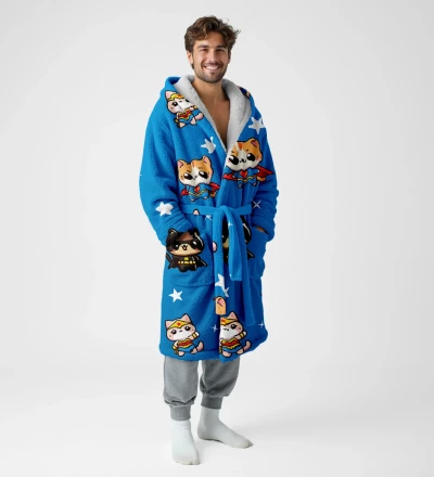 League of Cats sherpa robe