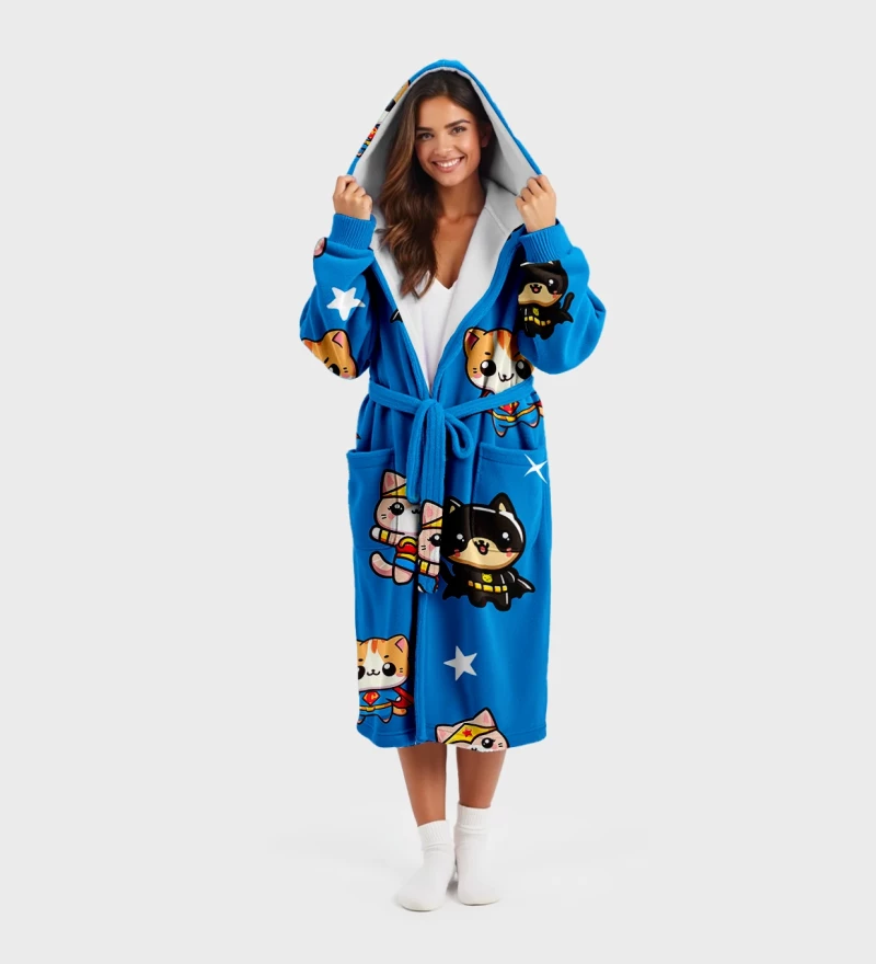 League of Cats sherpa robe