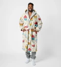 Muffins Pattern sherpa robe