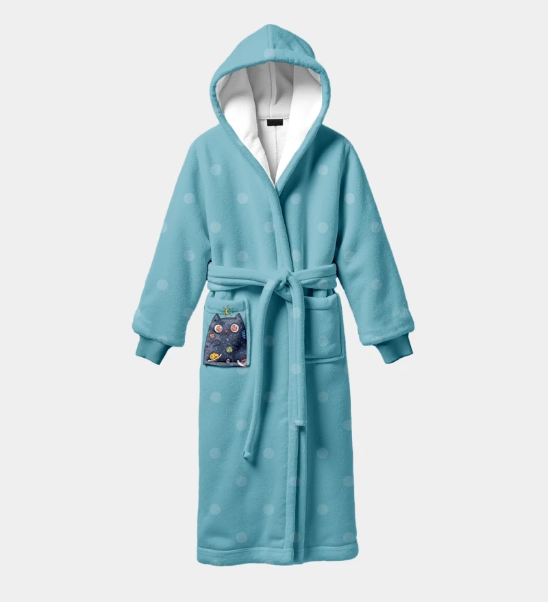 Space Cat sherpa robe