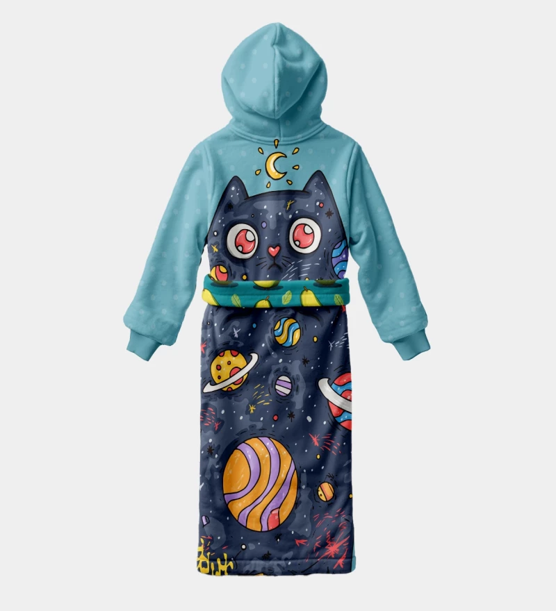 Space Cat sherpa robe