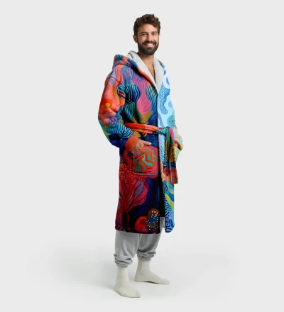 Coral Reef sherpa robe