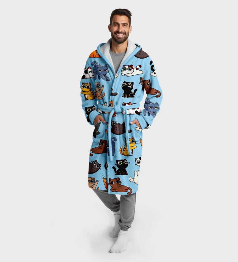 Only Cats sherpa robe