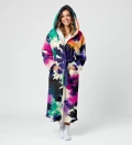 Green Paint sherpa robe