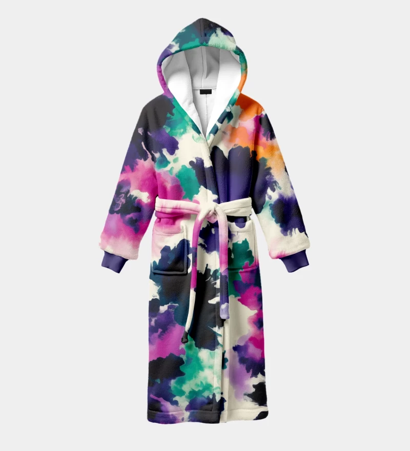 Green Paint sherpa robe