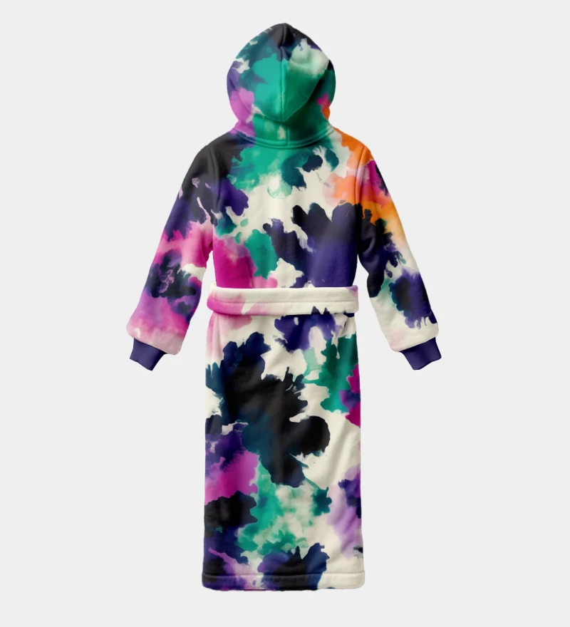 Green Paint sherpa robe