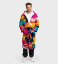 Pink Paint sherpa robe