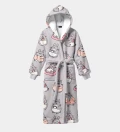 Grey Totoro sherpa robe