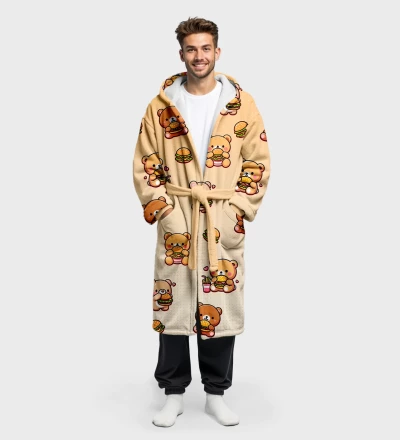 Burger Bear sherpa robe