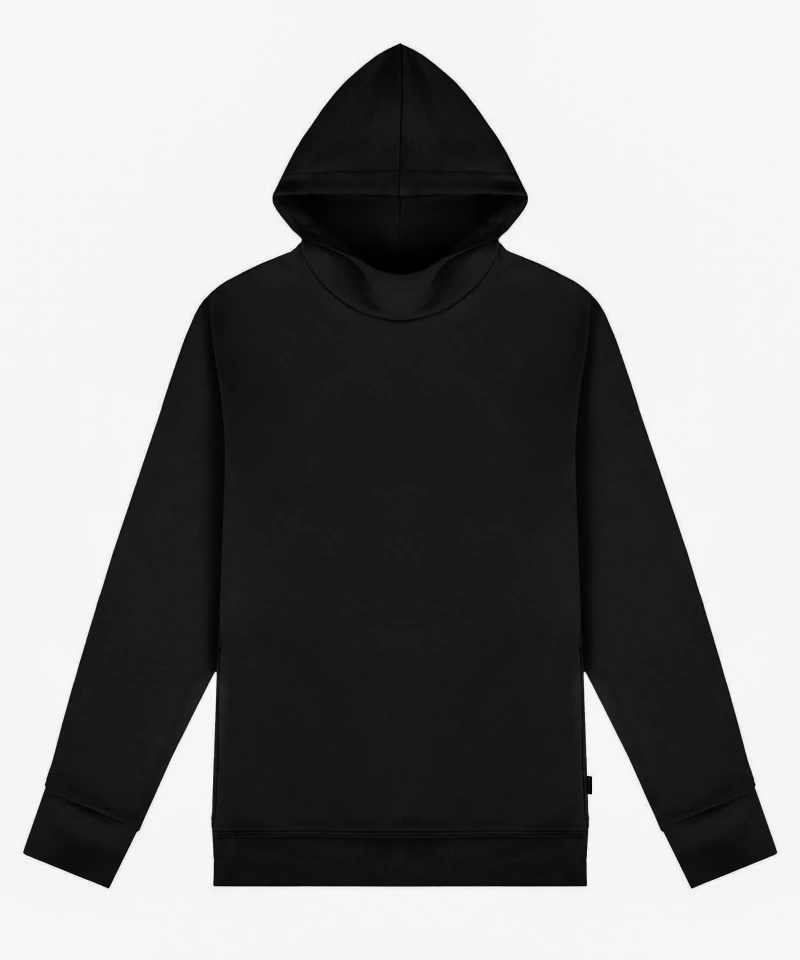 Basiclo women's funnel neck hoodie, black - BASICLO