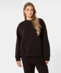 Bluza oversize unisex, Ciemny brąz