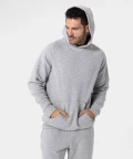 Men's regular raglan hoodie, melange