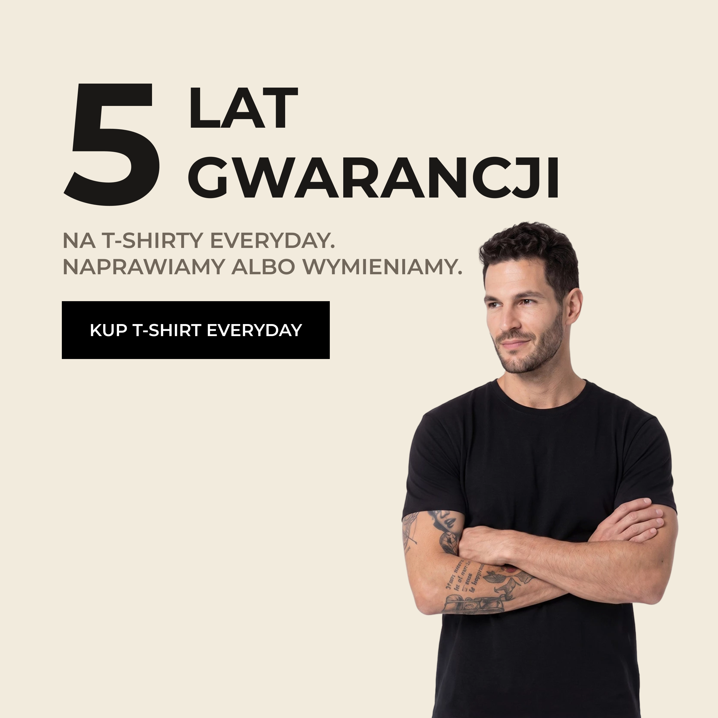 5 lat gwarancji na T-shirty Everyday