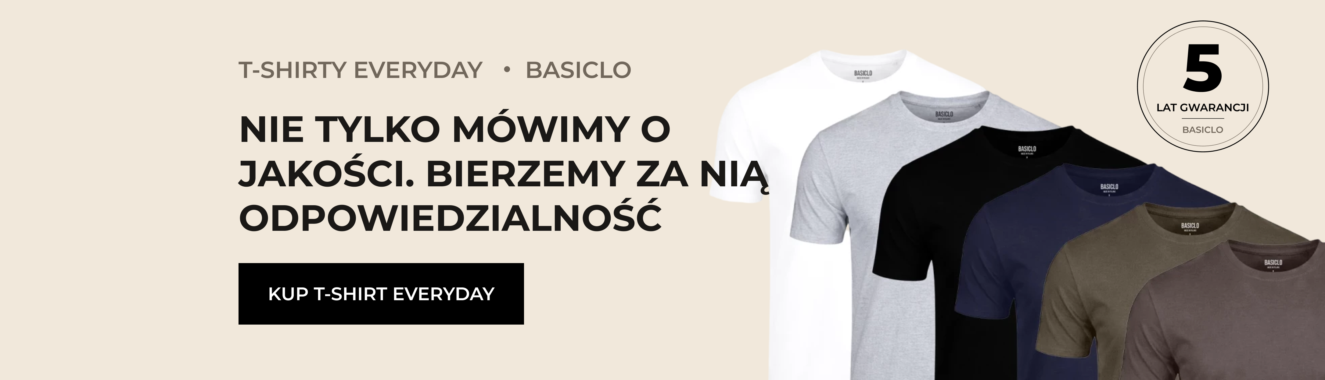 5 lat gwarancji na T-shirty Everyday