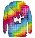 Bluse med hætte - Pixel Unicorn