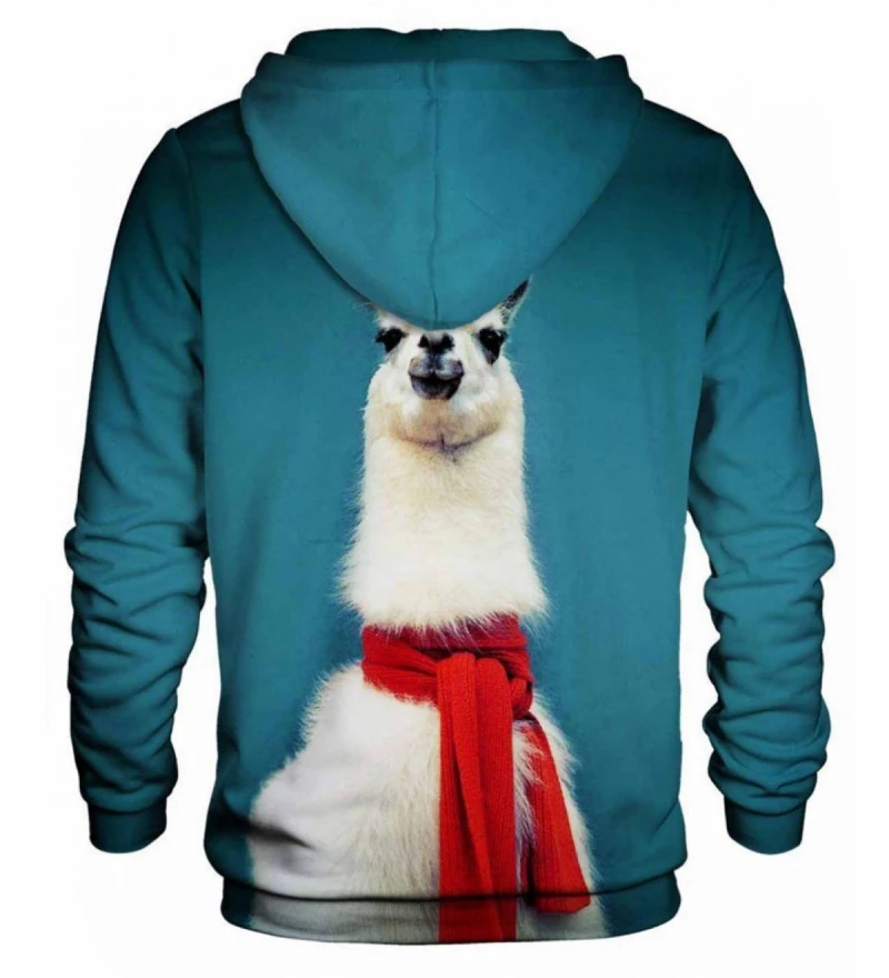 Printed hoodie Lama