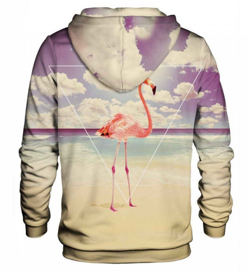 Sweat à capuche imprimé Flamingo