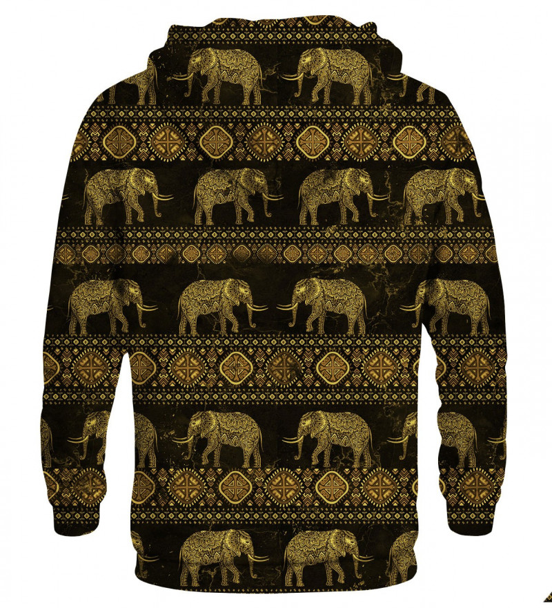 Printed hoodie Golden Elephants