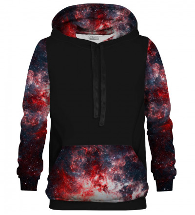 Red Galaxy cotton hoodie