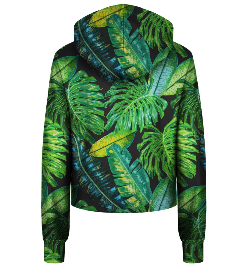 Tropical cropped hoodie