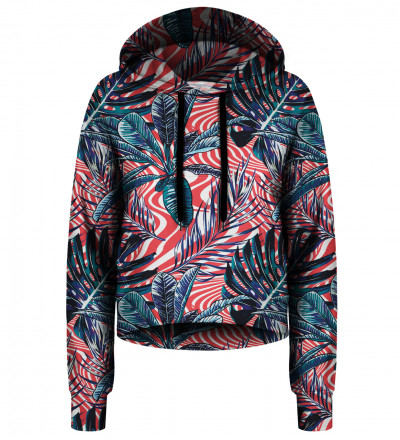 Crop hoodie Abstract flowers
