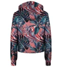 Abstract Flowers cropped hoodie