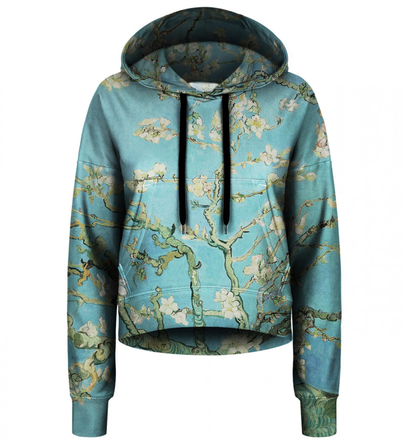 Almond Blossom cropped hoodie