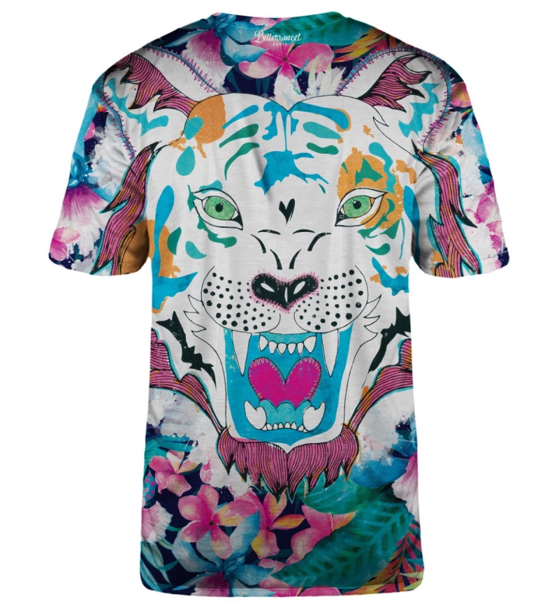 T-shirt Tigre à fleurs