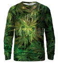 Weed bluse med tryk