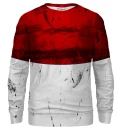 Red and White bluse med tryk