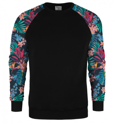 Tropical Leaves raglan sweater