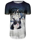 Cocaine Cat forlænget t-shirt