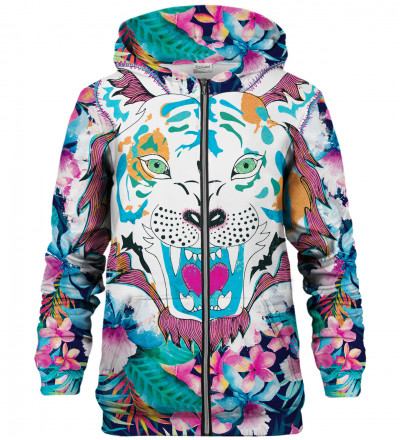 Flower Tiger zip up hoodie