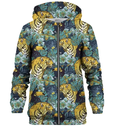 Jungle Tiger zip up hoodie