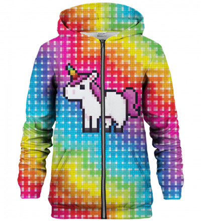 Pixel Unicorn zip up hoodie