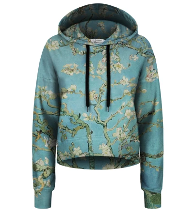 Almond Blossom cropped hoodie without pocket