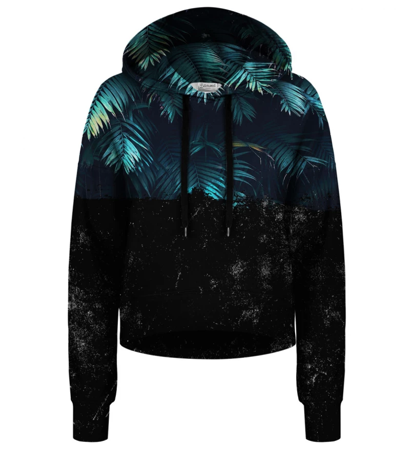 Dark Jungle cropped hoodie without pocket
