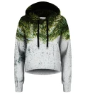 Palm Leaves cropped hoodie without pocket