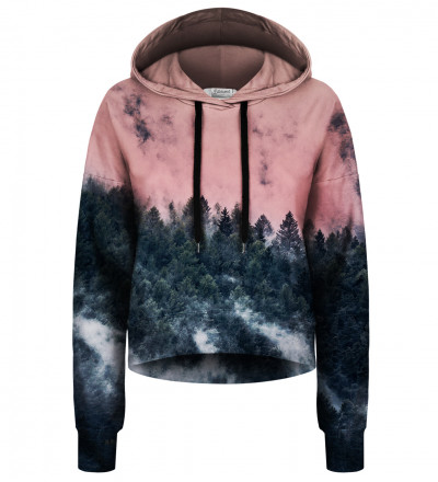 Crop hoodie bez kieszeni Mighty Forest
