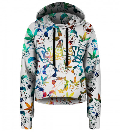 Crop hoodie bez kieszeni Pokebong