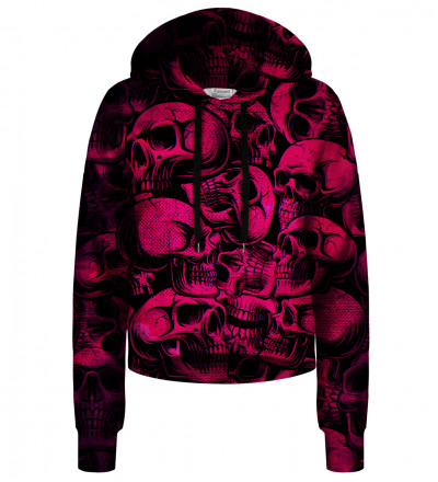 Skulls cropped hoodie without pocket