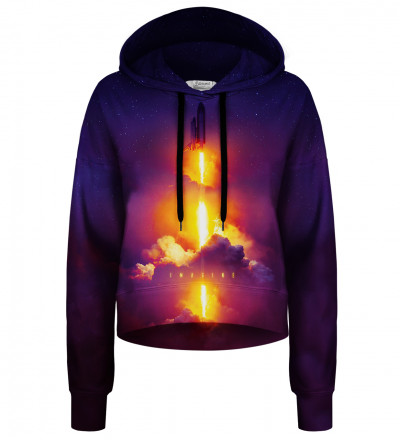 Crop hoodie bez kieszeni Imagine
