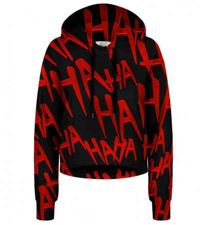 Crop hoodie Just Hahaha