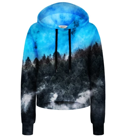 Crop hoodie Mighty Forest Blue