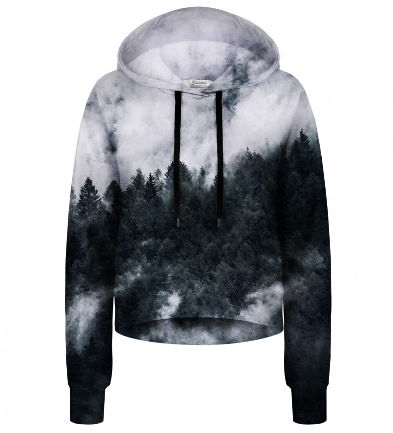 Mighty Forest Grey cropped hoodie